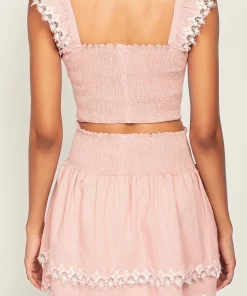 Peixoto Marielle Smock In Dusty Rose Tops