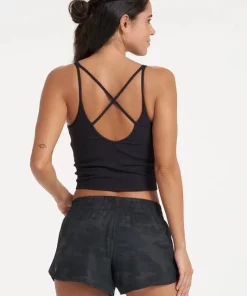 Vuori Clothing Vuori Rib Crop Tank In Black
