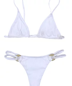 Tops Aila Blue Tangiers Top In White Rib