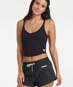 Vuori Clothing Vuori Rib Crop Tank In Black