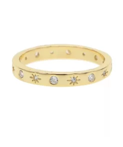 ZOU Star Band Ring In Gold