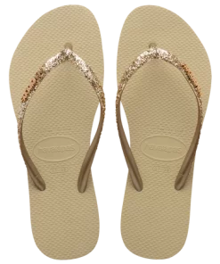 Clothing & Accessories Havaianas Women's Slim Glitter Sandal In Sand Grey