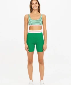The Upside Rory Knit Bra In Apple Green