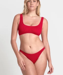 Bound By Bond-Eye Malibu Crop Eco In Baywatch Red Swim