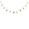 ZOU Gold Charm Necklace In Multicolor 1 ZOU Gold Charm Necklace In Multicolor