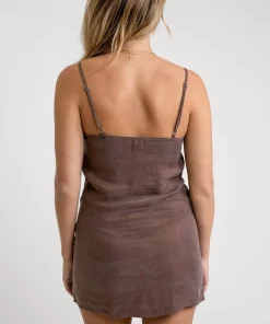 Rhythm Bonnie Dress In Chocolate