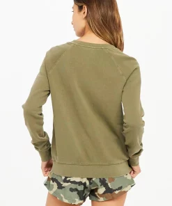 Activewear The Upside Bondi Horseshoe Crew In Olive
