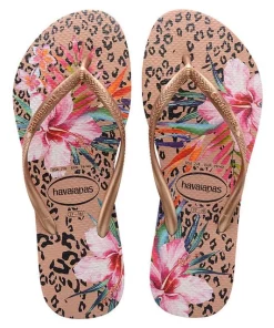 Havaianas Women's Slim Sandal In Animal Floral Crocus Rose Clothing & Accessories