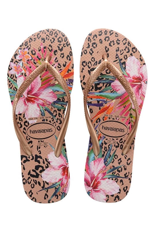 Havaianas Women's Slim Sandal In Animal Floral Crocus Rose Clothing & Accessories 3 Havaianas Women's Slim Sandal In Animal Floral Crocus Rose Clothing & Accessories