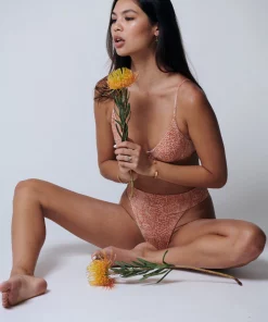 Acacia Swimwear Mateo Underwear In Garnet Snake Bottoms