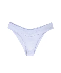 Bottoms Aila Blue Tartare Bottom In White Rib