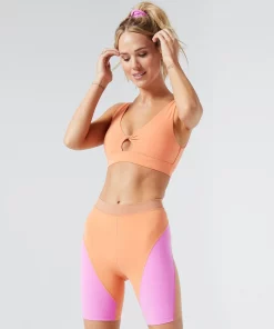 L*Space Do The Twist Bra In Sunset Activewear 32 L*Space Do The Twist Bra In Sunset Activewear