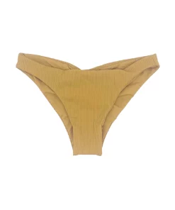 Bromelia Swimwear Bonito Bottom In Caramel Ribbed Bottoms