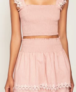 Clothing Peixoto Belle Skirt In Dusty Rose