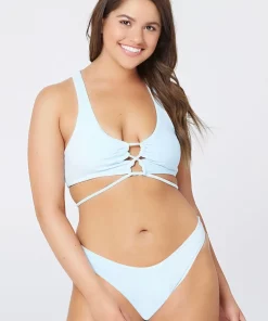 L*Space Terry Cabana Bottom In Sky Blue Bottoms