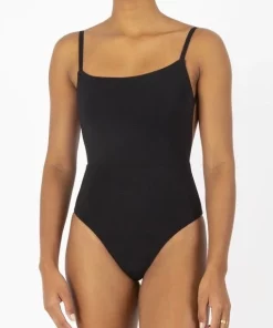 Anemos KM Square Neck One Piece In Black One Pieces