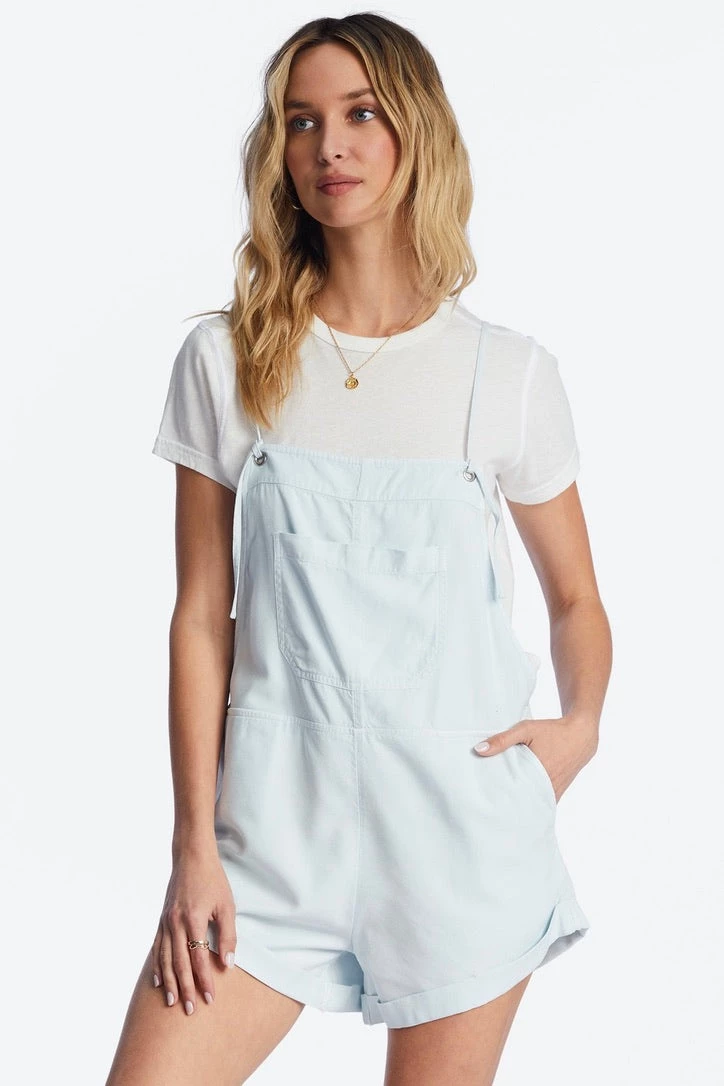 Billabong Wild Pursuit Romper In Light Chambray 3 Billabong Wild Pursuit Romper In Light Chambray