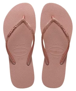 Havaianas Women's Slim Glitter Sandal In Crocus Rose Clothing & Accessories