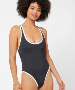 L*Space Ebony One Piece In Black/Cream One Pieces
