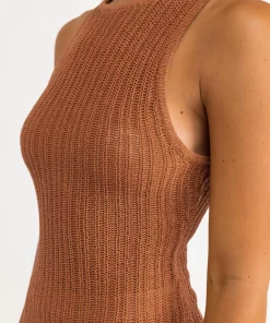 Rhythm Desert Knit Mini Dress In Sienna Clothing