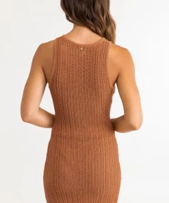 Rhythm Desert Knit Mini Dress In Sienna Clothing