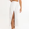 Rhythm Rosa Wrap Skirt In White Clothing