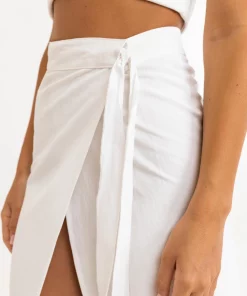 Rhythm Rosa Wrap Skirt In White Clothing