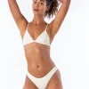 Bromelia Swimwear Valentina Top In Coconut Ribbed