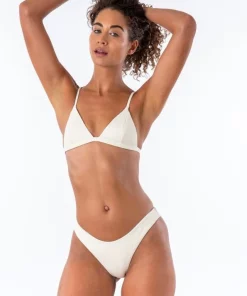 Bromelia Swimwear Valentina Top In Coconut Ribbed