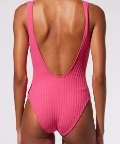 Solid & Striped Michelle One Piece In Orchid One Pieces