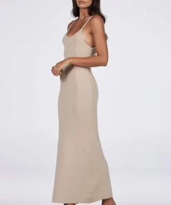 Charlie Holiday Delilah Dress In Nougat Clothing