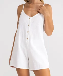 Clothing Rhythm Adjustable Romper In White