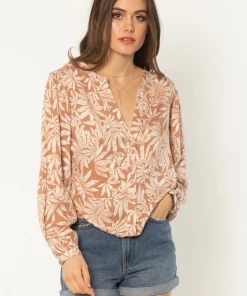Tops Amuse Society La Rambla Long Sleeve Top In Cava