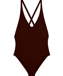 Jade Swim Mila One Piece In Chocolate Sheen One Pieces