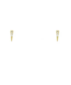ZOU Pave Spike Stud Earrings