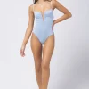 One Pieces L*Space Roxanne One Piece In Shimmer Sky Blue