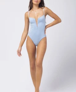 One Pieces L*Space Roxanne One Piece In Shimmer Sky Blue