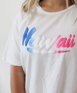 BikiniBird Exclusives BikiniBird Hawaii Gradient Tee In White