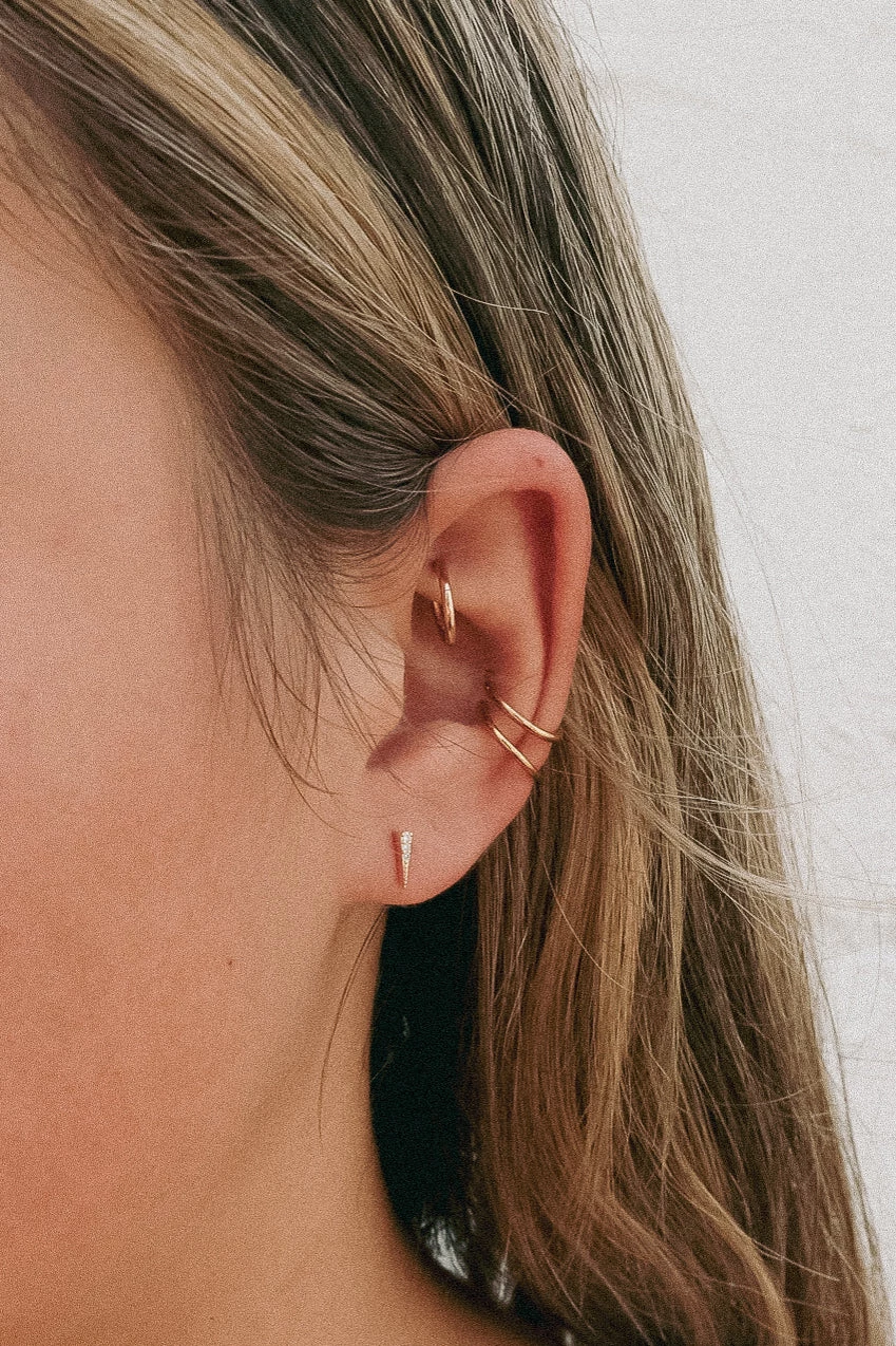 ZOU Pave Spike Stud Earrings 4 ZOU Pave Spike Stud Earrings