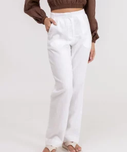 Rhythm Swimwear Rhythm Retreat Linen Pant In White