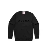 Billy Aloha Aloha Luxe Fleece Sweater In Black Tops