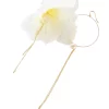 RueBelle Maui White Gladiola And Pearl Earring