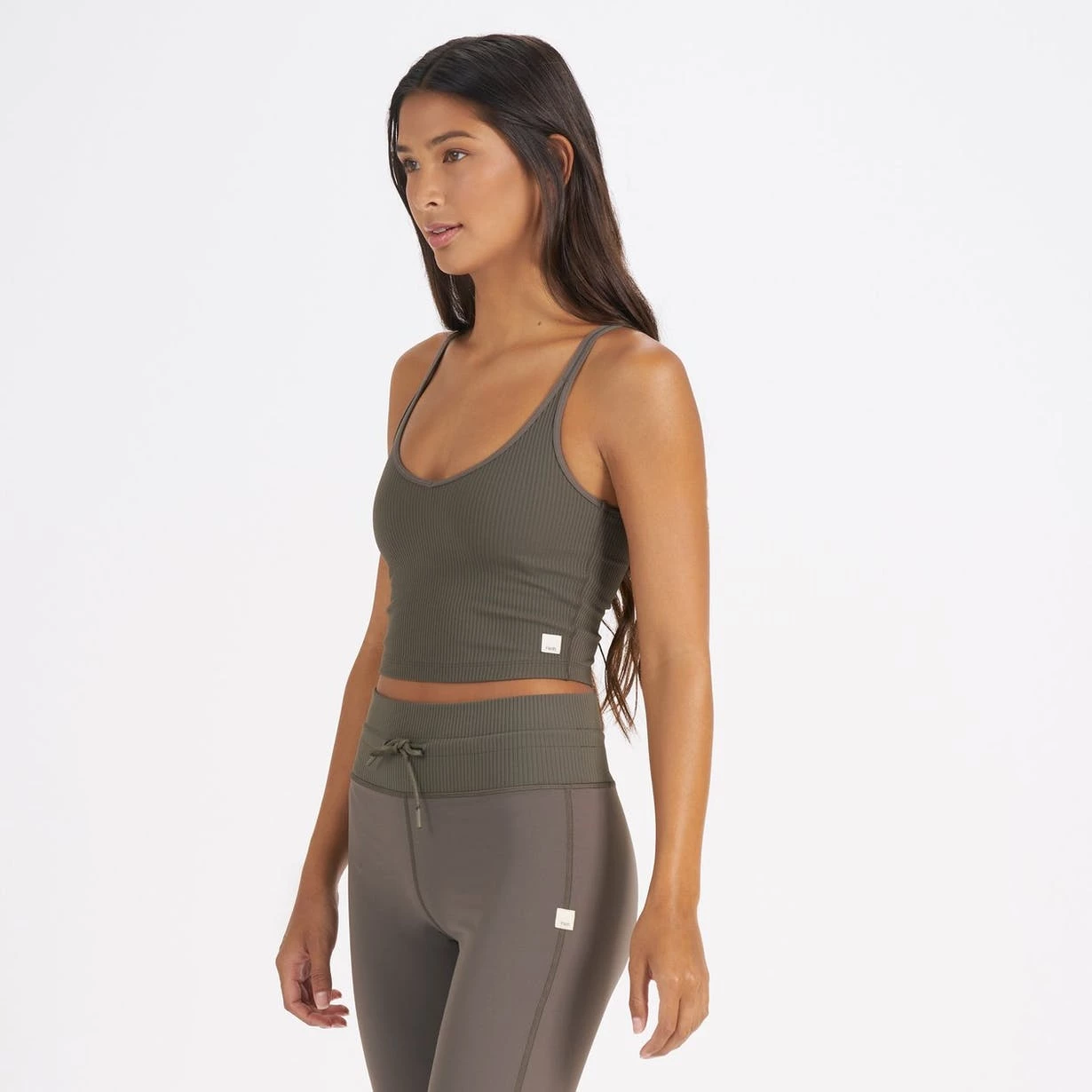 Vuori Clothing Vuori Rib Crop Tank In Oregano New 4 Vuori Clothing Vuori Rib Crop Tank In Oregano New