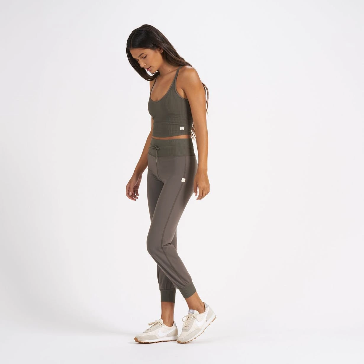 Vuori Clothing Vuori Rib Crop Tank In Oregano New 6 Vuori Clothing Vuori Rib Crop Tank In Oregano New