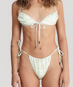 Charlie Holiday Priscilla Tie Top In Abstract Wave Tops