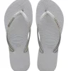 Havaianas Women's Slim Glitter Sandal In Ice Grey Clothing & Accessories