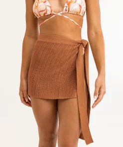 Rhythm Desert Knit Sarong In Sienna