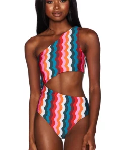 BEACHRIOT BEACH RIOT Celine One Piece In Tropical Wave